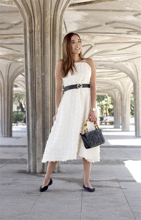 white dress with gucci belt|cute outfits with gucci belt.